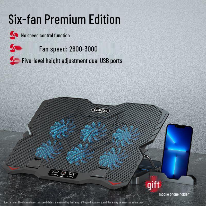 Silent Portable Laptop Cooling Stand 14-15.6 Inch with Exhaust Fan