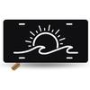 Sunrise And Ocean Wave Decorative License Plate Sunset And Ocean Wave Decorative Aluminum Car License Plate For Women Men 12 X 6 Inch