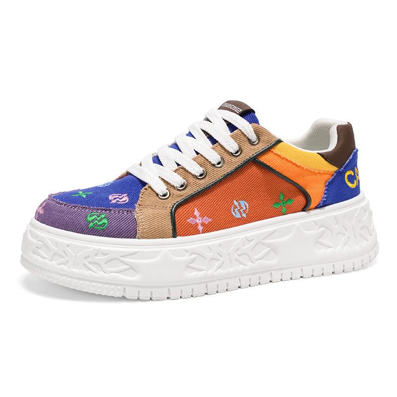 

Low-top casual board shoes men s summer new trend youth personalized canvas color matching breathable sports men s shoes trendy shoes 44