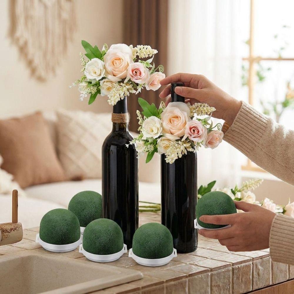 4 Pezzi Adesivi in Spugna Floreale a Doppio Uso Bagnato/Asciutto Porta Spugna Floreale Rotondo Decorazione Matrimonio