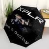 Sam and Colby Print Automatic Umbrella, 8 Rib Iron Frame, Plastic Handle, Suitable for Outdoor Travel &Daily , Ideal Gift