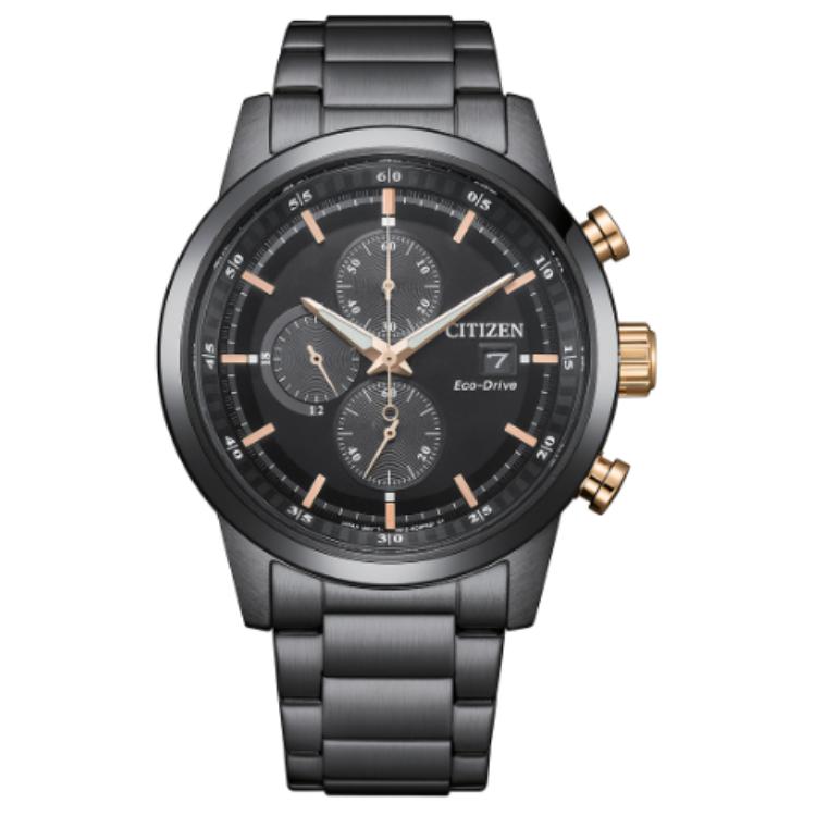 

CITIZEN Ecology Drive Collection Light Powered Quartz Movement Stainless Steel Strap Watch CA0746-85E Black Dial