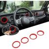 JeCar Kırmızı İç Gösterge Paneli Klima Havalandırma Izgarası Kaplama Kapağı 2018-2023 Jeep Wrangler JL JLU Gladiator JT İç Aksesuarları İçin (4 adet)