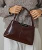 Mucu And Ebony Clam Bag _ Brick Brown