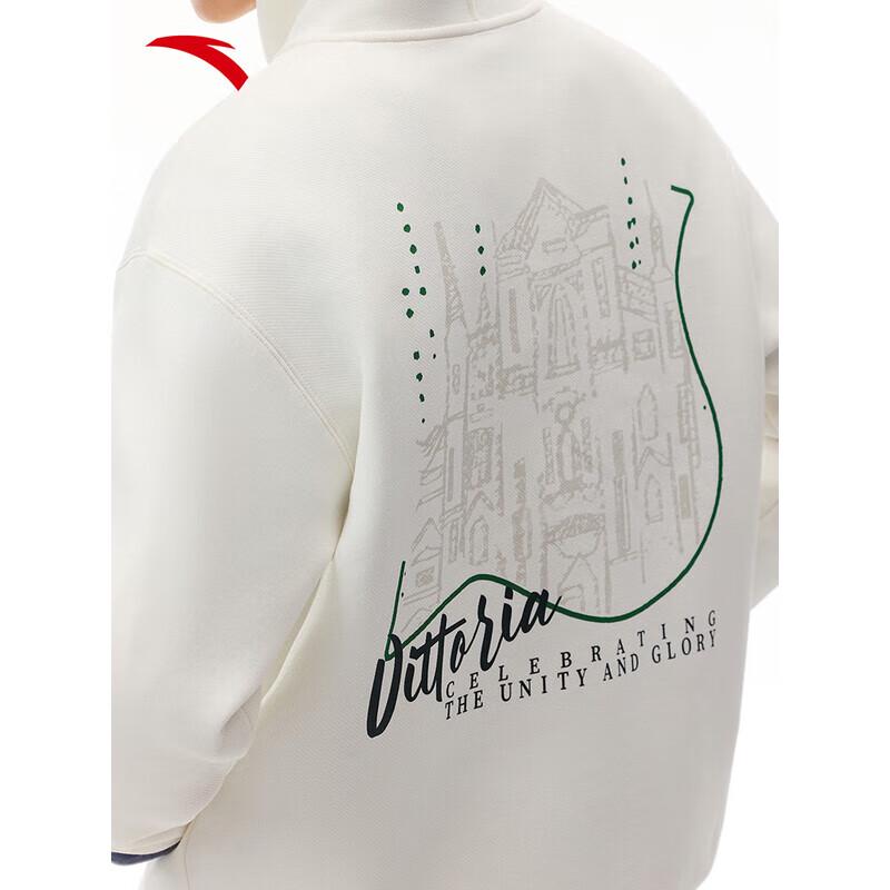 Anta Men's Stretch Kinetic Tech Retro Printed Pullover Hoodie