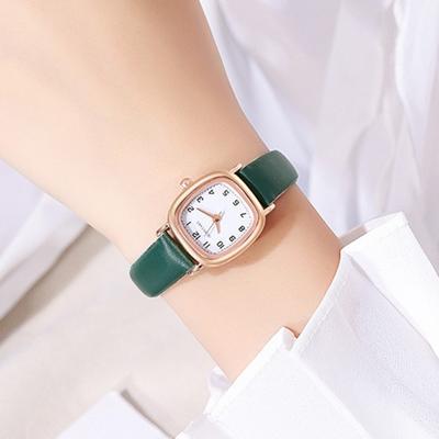 Quartz Watch Square Dial Adjustable Faux Leather Strap No Delay Time-checking High Accuracy Exquisite Commute Wristwatch Timepiece