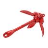 3.5LB Marine Folding Anchor Carbon Steel 4‑Claw for Watercraft Inflatable Boat KayakRed
