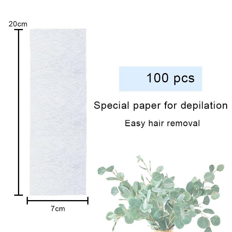 100 Pcs Hair Removal Wax Paper For Women & Men Nonwoven Wax Strip Paper Roll High Quality Body Leg Arm Lip Hair Removal Epilator