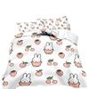 Hot Sale Miffys-Kawaii Bedding Set Soft Polyester Quilt Cover Pillowcase Set Single/Double/Queen for Boys Girls Home Textile