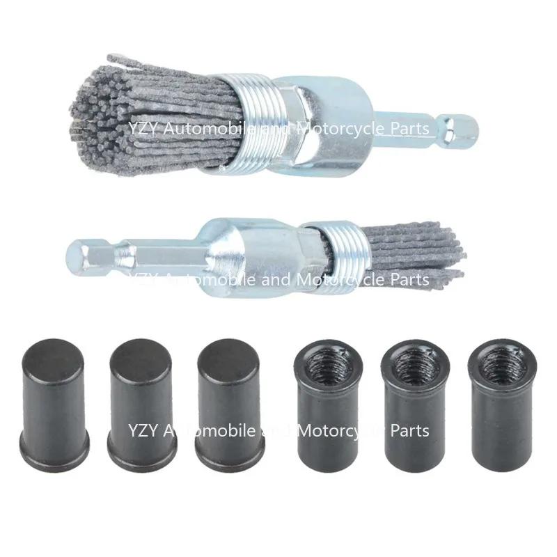 19 Piece Set Of Multi Specification Steel Wire Brushes, Fuel Injector Base Cleaning Tool Set, Engine Cleaning Set