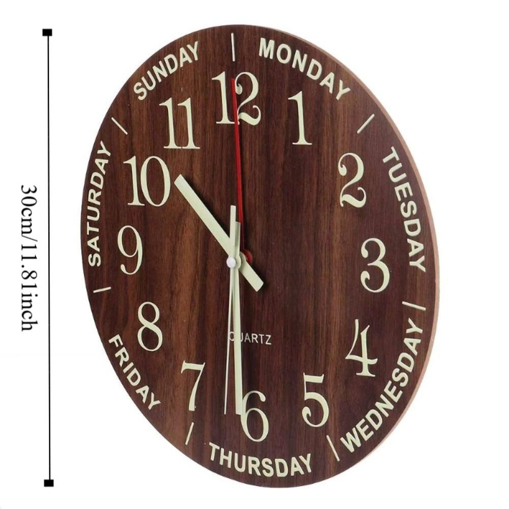 Silent Night Light Hanging Clock Glow In The Dark Wall Time Clock Round Quartz Clock  Office