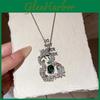 New Chinese Style Zircon Gourd Leaf Necklace For Women With Elegant Floral Pendant
