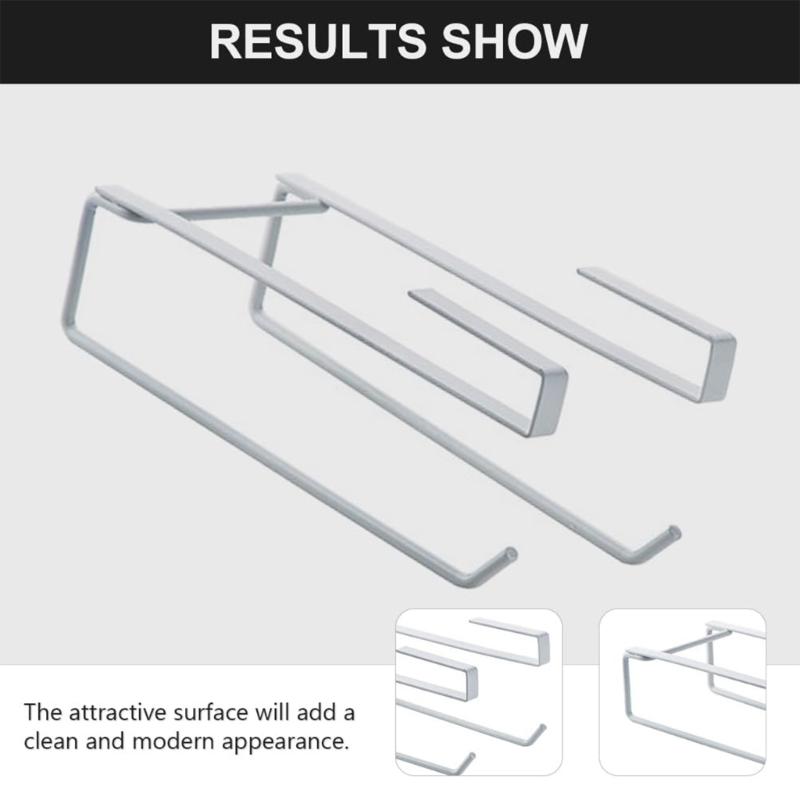 Modern Minimalists Iron Towel Holders Set of 2 Convenient for Wall Mounted Convenience In Multiple Room Daily Use