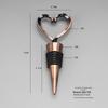 Heart-Shaped Red Wine Stopper - Alloy Seal for Bottles, Ideal for Weddings, Bars, and Hotels.