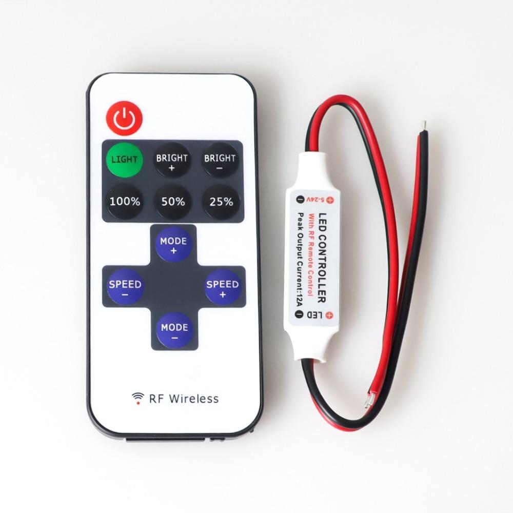 Mini Compact Size Single Color LED Controller RF Remote Control DIY Light Project