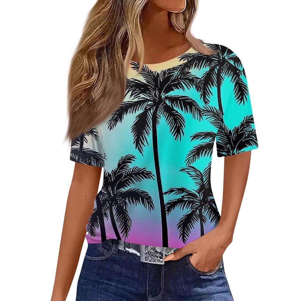 Modisches, lässiges Pullover-Oberteil mit kurzen Ärmeln und Rundhalsausschnitt für Damen