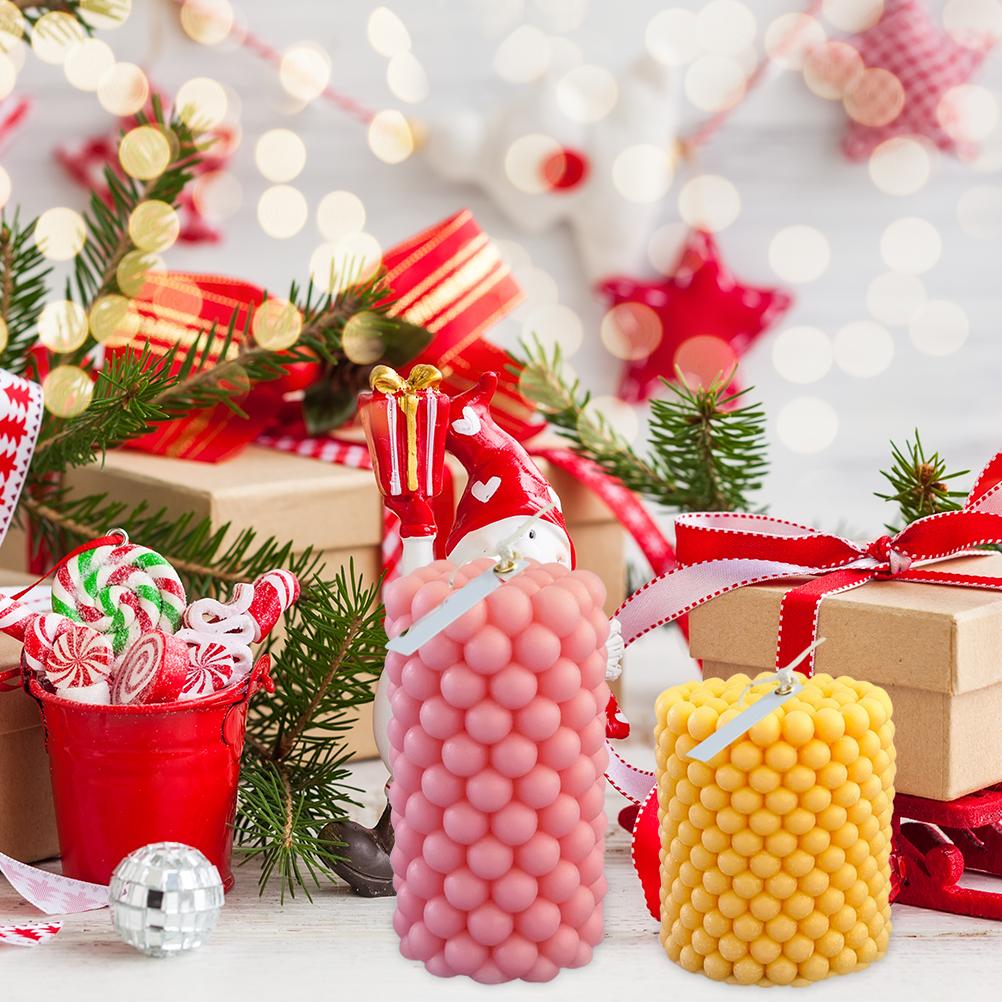 Bubble Candle Mould Silicone Mold Round Shape Candle Moulds 3D Bubble Silicone Candle Mould Column