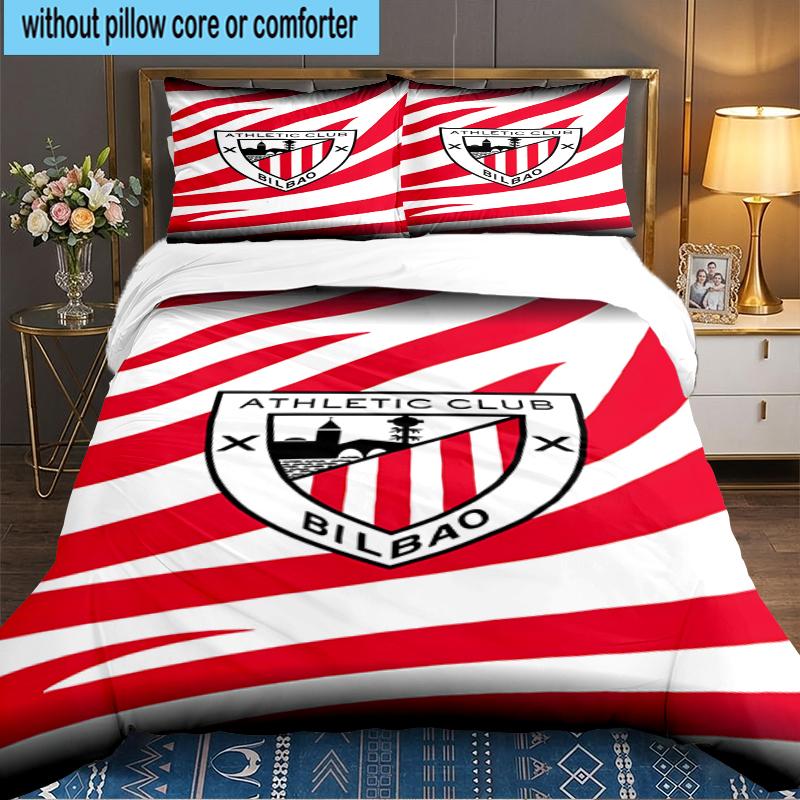 3-teiliges Fußball-Sport-Bettwäsche-Set, Ideal für 1 Bettbezug und 2 Kissenbezüge, Perfekt als Weihnachtsgeschenk, Ideal für Schlafzimmer, Wohnheim