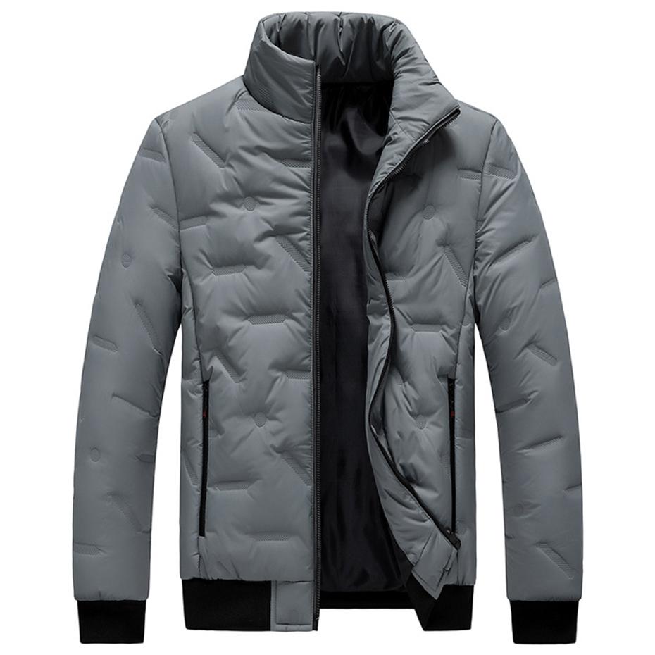 Winter Jackets Men Padded Coat Thicken Warm Parkas Loose Casual Stand Collar Parkas Big Size Black Jackets 7XL