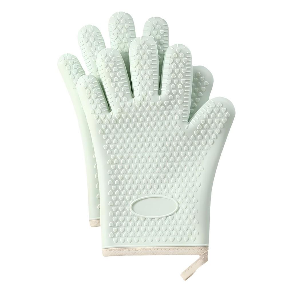 Guanti da forno in silicone con presa antiscivolo per la sicurezza in cucina, per cucinare e cuocere