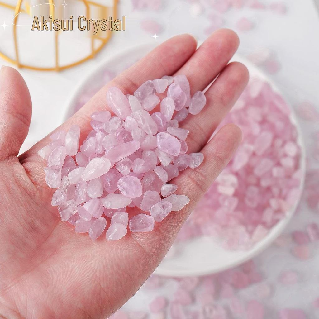 Natural Pink Crystal Stone Particles for Purifying, Demagnetizing, and Decoration in Fish Tanks, Flower Pots, and Buddha Offerings