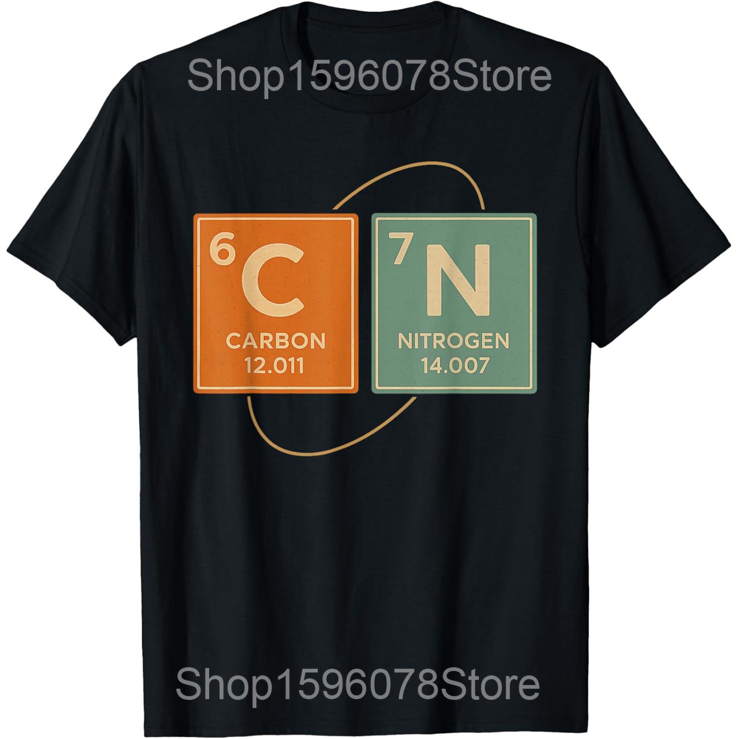 

Retro Funny 6 7 Carbon Nitrogen Periodic T Shirts Unisex Pure Cotton Humor Streetwear Tee Shirt Short Sleeve Unisex Loose Clothing 4XL