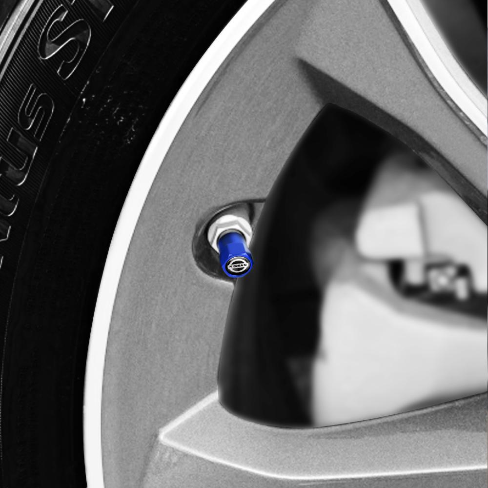 4pcs Car Metal Wheel Tire Valve Caps Stem Case For Nissan X-trail Qashqai Note Juke Sentra Patrol Navara Micra Car Accessories