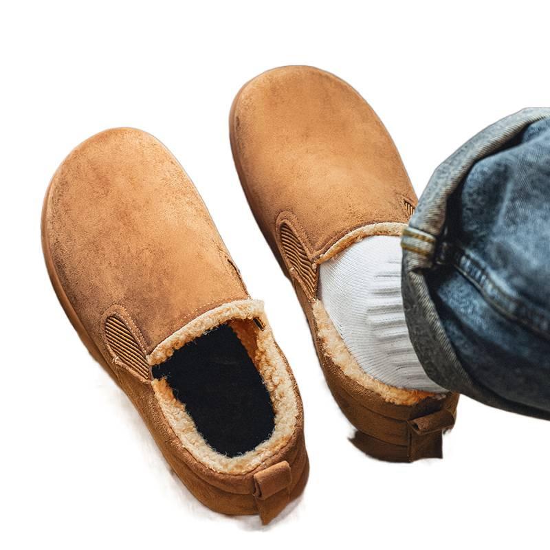Birkenstocks winter new velvet thickened warm cotton shoes bag heel cotton drag snow boots