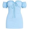 Missy Empire Womens/Ladies Milkmaid Front Tie Mini Dress