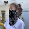 Summer Sunscreen Face Mask Neck Tube Scarf Sun UV Wind Protection Chiffon Scarf Dustproof Cycling Motorcycle Running Ear Hangers