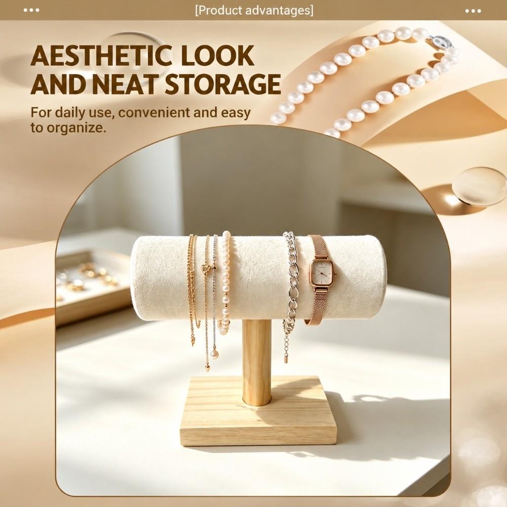 Single Tier Bracelet Display Stand Velvet Surface Jewelry Holder New Watch Holder Dressing Table