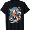 Koi Carp Ying Yang Nishikigoi Fish Cherry Blossom T-Shirt(79)