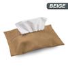 Seametal Fur Leather Car Tissue Boxes Multifunctional Car Sun Visor Back Seat Hanging Tissue Bag Organizer For Car Accessories