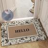 Hello Retro Print Doormat Non-slip Easy Clean Rug Indoor Entrance Floor Decorative Washable Area Carpet Door Mat Home Decoration