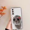 Funny Sad Hamster Meme Clear Phone Cases for Samsung S26 Ultra Galaxy S25 Edge S24 S23 FE S21 Plus S20 S22 S10 Cover Patterned C