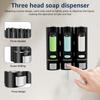3 Chamber Shampoo Dispenser Refillable Liquid Soap Dispenser Wall Mounted Bottle Bathroom Containers  for Shower Home Hotel SPA