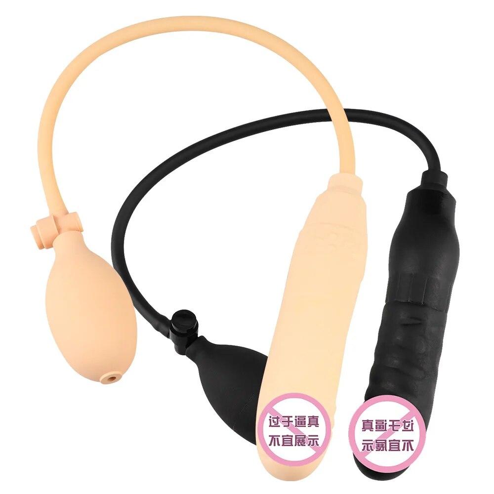 Produkte für Erwachsene Dildo für Analspielzeug Erweiterbarer Butt Plug Silikon Massager Sexspielzeug für Frauen Männer Aufblasbarer Anal Plug Hinterhof