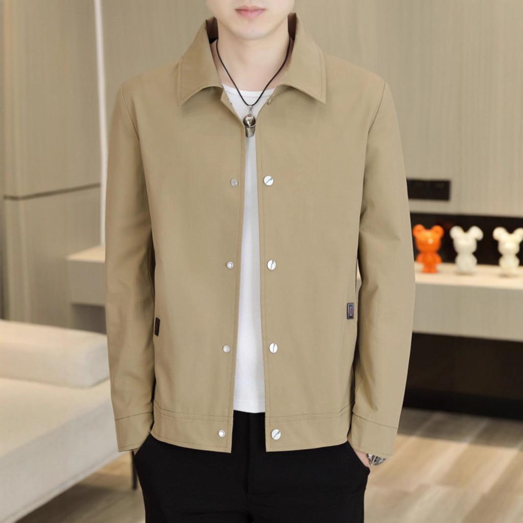 Spring and Autumn New Jacket Men's Handsome Versatile Top Business Casual Lapel Jacket