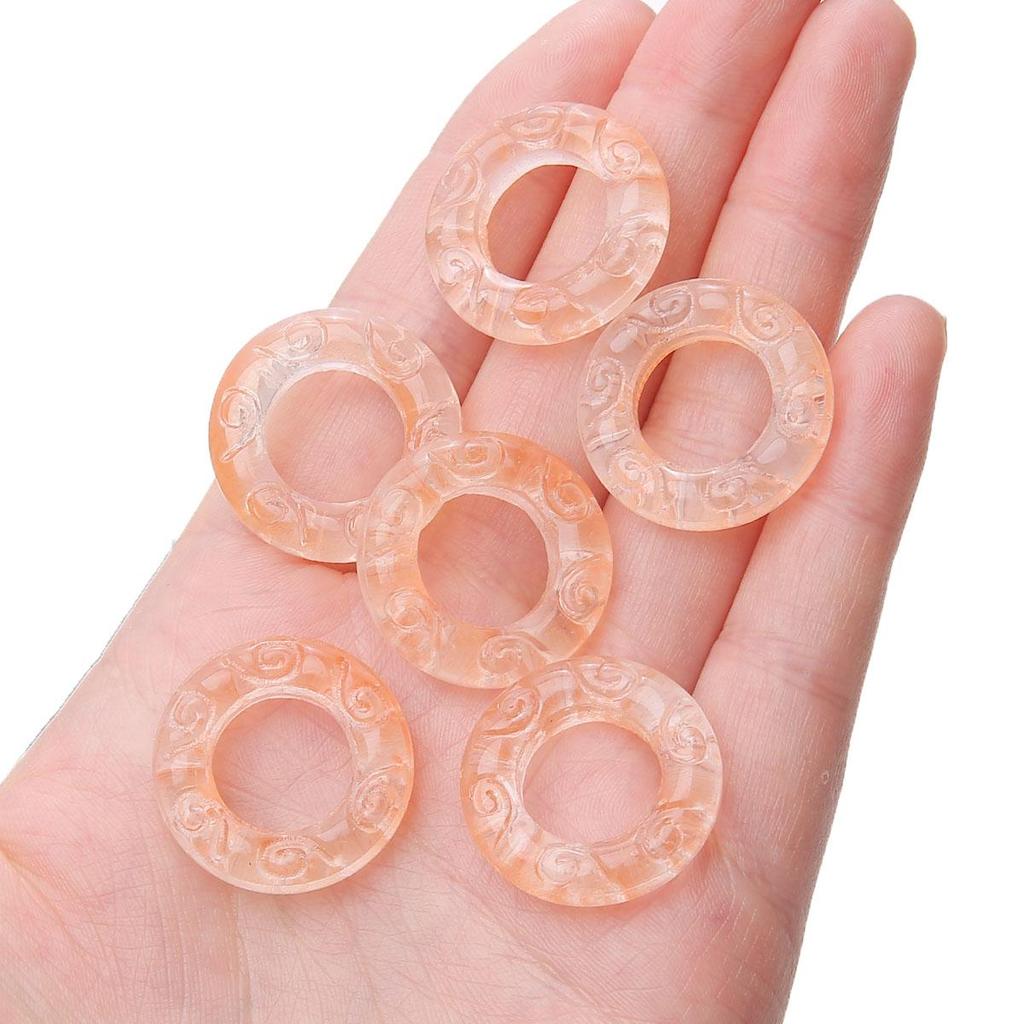 25mm 5 Stück/Beutel Glas Laufring DIY Armband Halskette Ohrringe Handwerk Schmuckzubehör