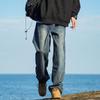 SWAMP AREA Men's Vintage Washed Loose Fit Straight Leg Jeans