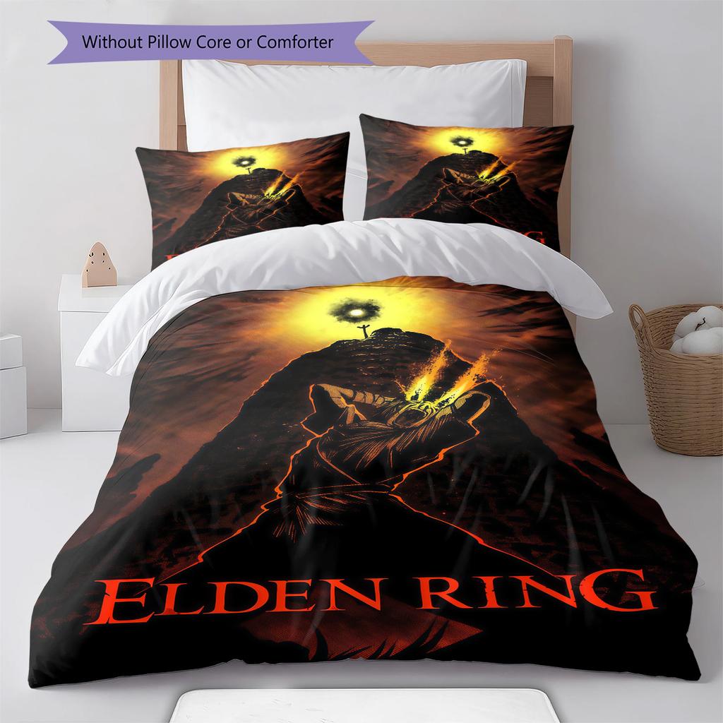 Action role-playing Pattern Bedding Quilt Set Quilt Cover Pillowcase Home Decoration Birthday Gift (1 * duvet cover + 2 * pillowcase, without core)
