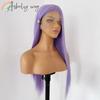Purple Wig for Women Cosplay Wig 26inch Long Straight Hair Wigs 13*4 Synthetic Lace Wigs Natural Hairline for Daily Use