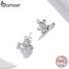 BAMOER 925 Sterling Silver Vintage Guitar Earrings Musical Instrument Earrings Melody Personality Jewelry for Women Jewelry Gift