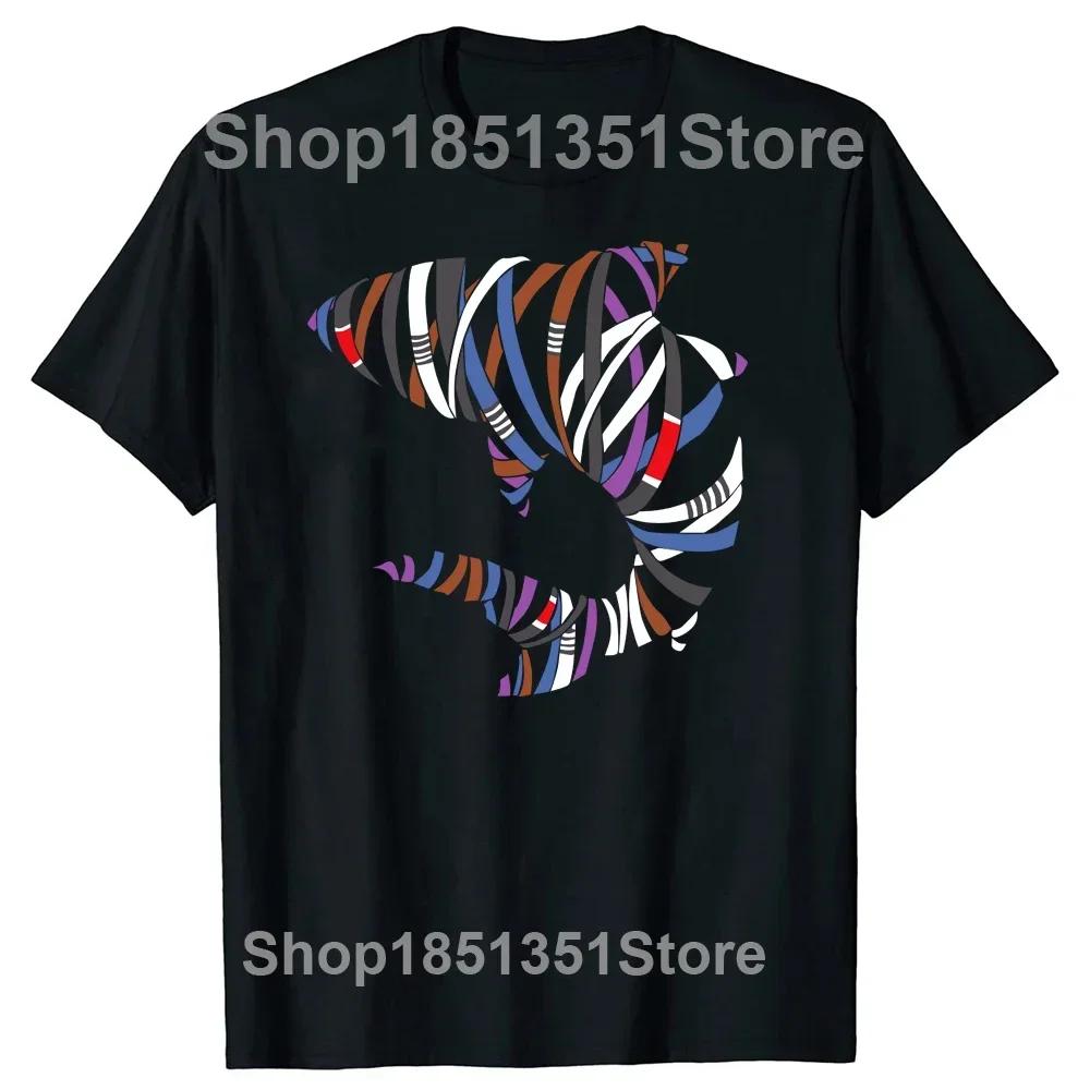 

Смешные футболки с акулой для Bjj Джиу-джитсу, летняя спортивная уличная одежда с коротким рукавом, подарки на день рождения, мужская футболка #Цвет XXXXXL чёрный