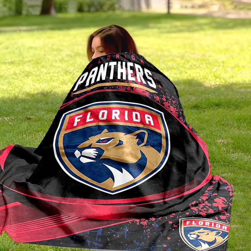Panther Pride Sports Style Flannel Fleece Blanket Cozy Warm Throw Blanket For Couch Bed Travel All Season Use