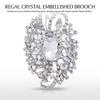 Alloy Rhinestone Brooch Pin With Zinc Alloy Glass Design For Wedding Party