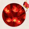 Red Chinese Lantern String Lights LED Light Beads Waterproof New Year Lantern with PVC Shell for