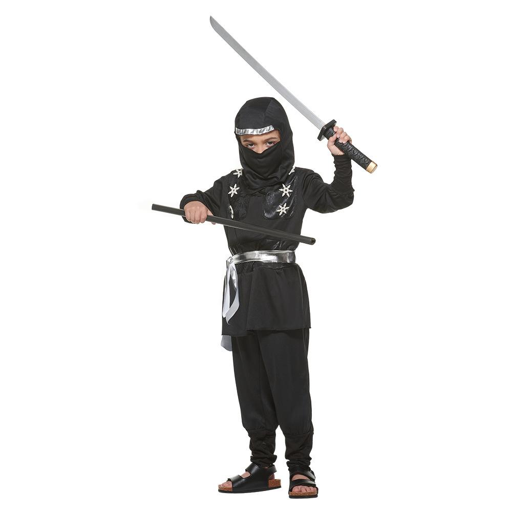 Halloween Boy Ninja Cosplay Costume Kids Halloween Black Killer Clothing Sets Carnival Easter Fancy Dress Ninja Costume
