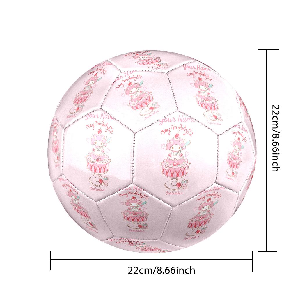 Custom Text Size 5 Soccer Ball, Standard Match Football For OutdoorMy Melody