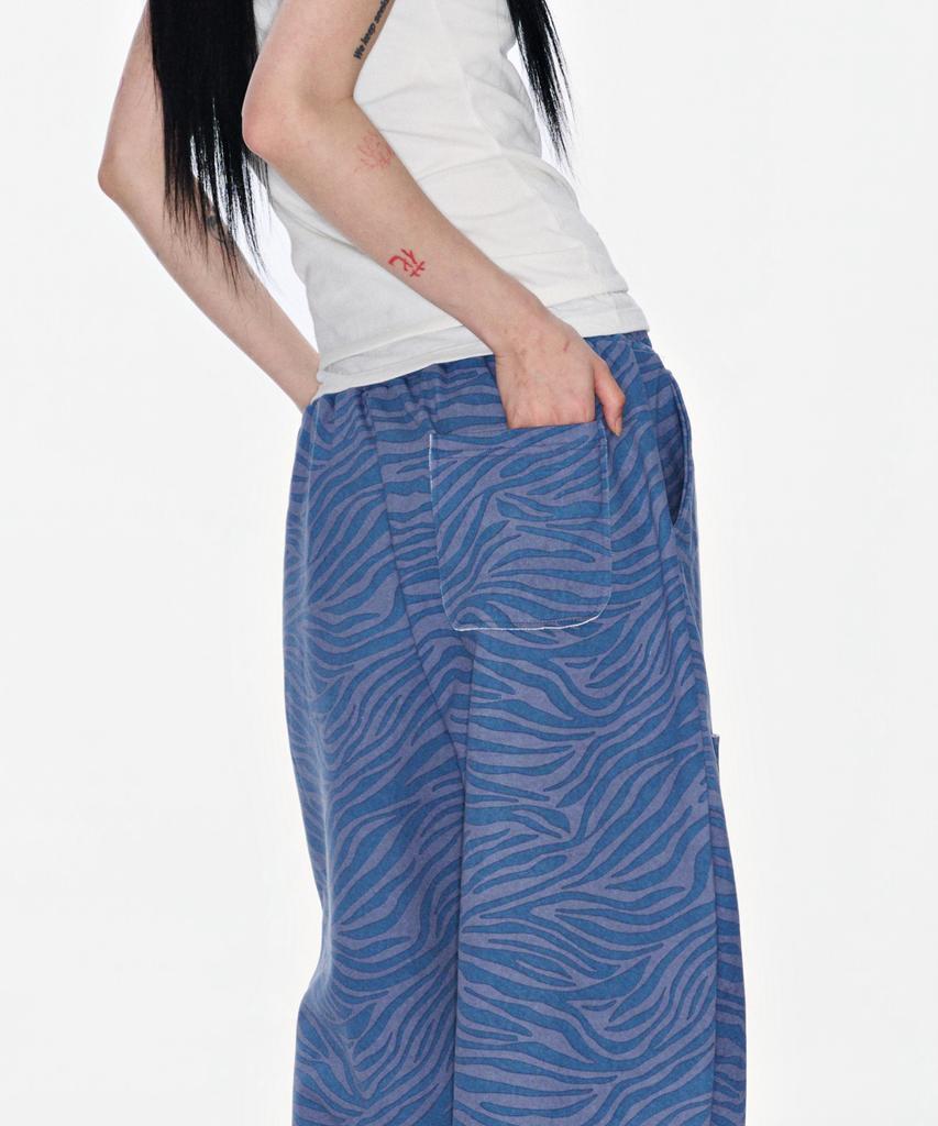Soheul Zebra Arc Long Pants (Blue)